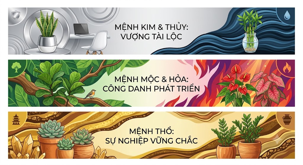 Cẩm Nang Chọn Cây Cảnh Theo Mệnh Ngũ Hành Đẹp
